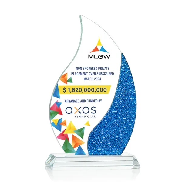 The Oakley Flame VividPrint™ Award is a radiant Starfire Crystal masterpiece... from ASI 84592 St Regis Group / St Regis