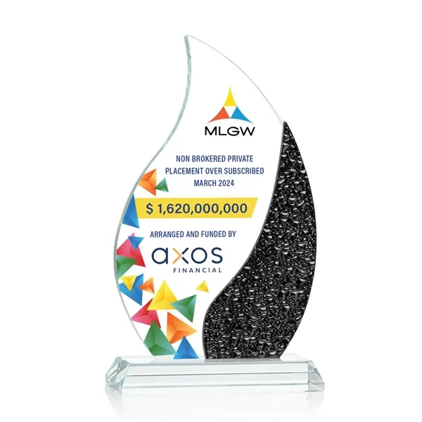 The Oakley Flame VividPrint™ Award is a radiant Starfire Crystal masterpiece... from ASI 84592 St Regis Group / St Regis