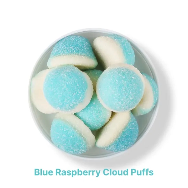 1.3 oz taster packet of blue raspberry-flavored marshmallow gummies.... from ASI 61966 HPG / SugarSpot
