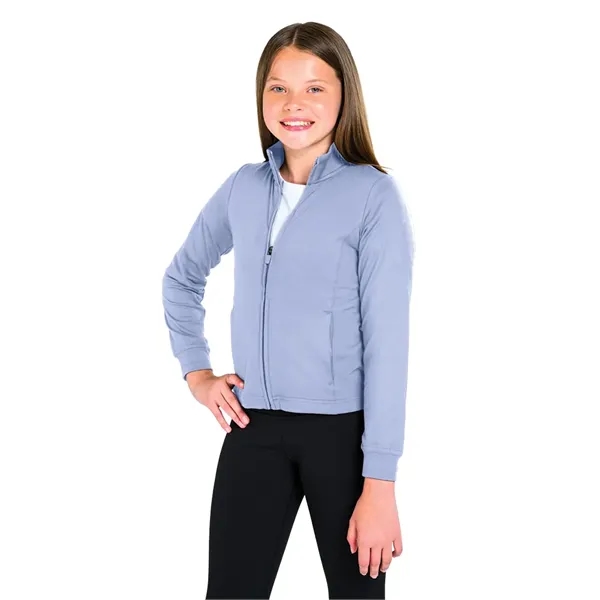 Our full-zip Girls' Nu Fitness Jacket is a modern athleisure style... from ASI 44620 Charles River Apparel