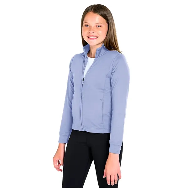 Our full-zip Girls' Nu Fitness Jacket is a modern athleisure style... from ASI 44620 Charles River Apparel