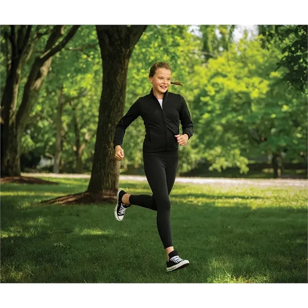 Our full-zip Girls' Nu Fitness Jacket is a modern athleisure style... from ASI 44620 Charles River Apparel