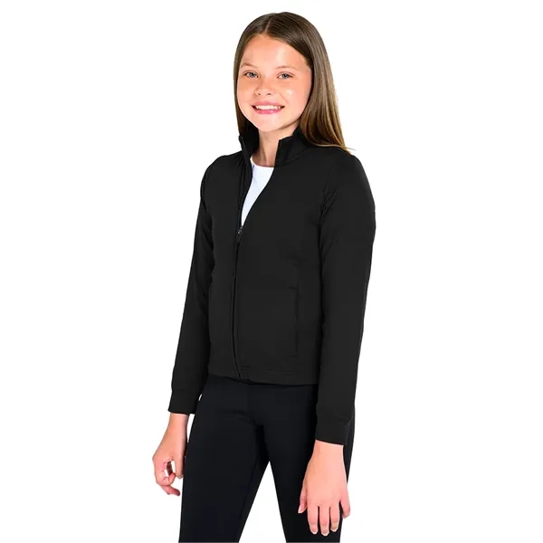 Our full-zip Girls' Nu Fitness Jacket is a modern athleisure style... from ASI 44620 Charles River Apparel