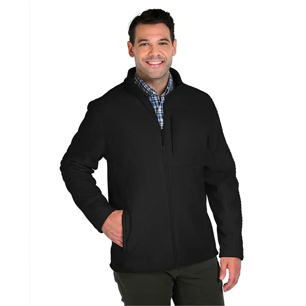 Our Men's Terrain Textured Fleece Jacket is a  wind and... from ASI 44620 Charles River Apparel