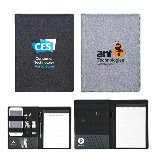 Linen tech organizer portfolio notebook.... from ASI 31517 Admart Products / Admart Line
