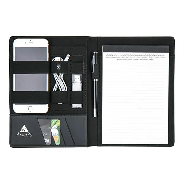 Linen tech organizer portfolio notebook.... from ASI 31517 Admart Products / Admart Line