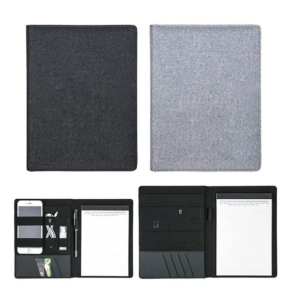 Linen tech organizer portfolio notebook.... from ASI 31517 Admart Products / Admart Line