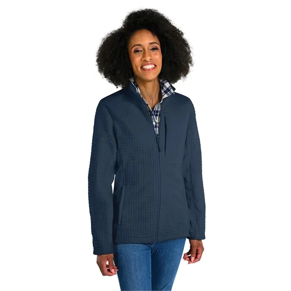 Our Women's Terrain Textured Fleece Jacket is a  wind and... from ASI 44620 Charles River Apparel