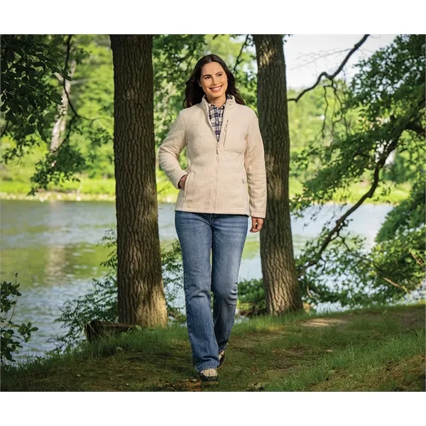 Our Women's Terrain Textured Fleece Jacket is a  wind and... from ASI 44620 Charles River Apparel
