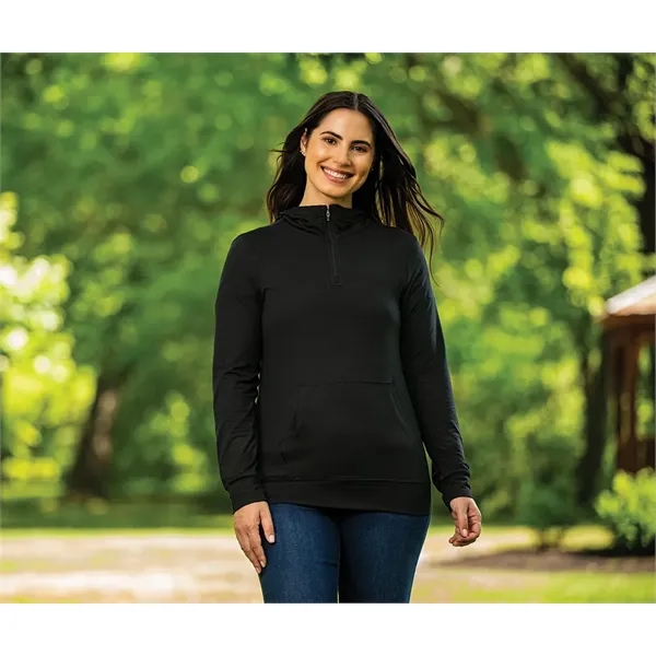 Our comfortable Women's Pulse Performance Quarter Zip Hoodie, has UV protection,... from ASI 44620 Charles River Apparel