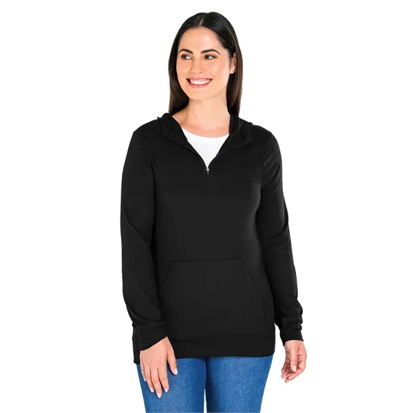 Our comfortable Women's Pulse Performance Quarter Zip Hoodie, has UV protection,... from ASI 44620 Charles River Apparel