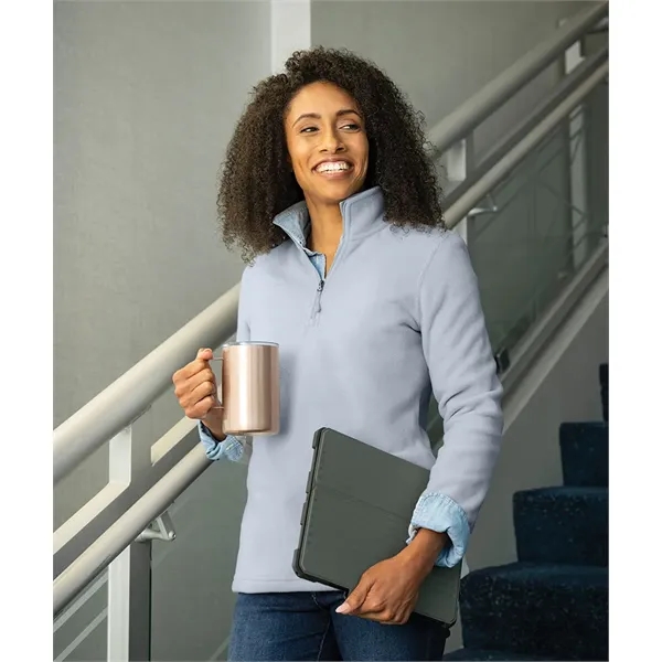 Our Women's Compass Fleece Pullover is a midweight, 100% polyester quarter-zip... from ASI 44620 Charles River Apparel