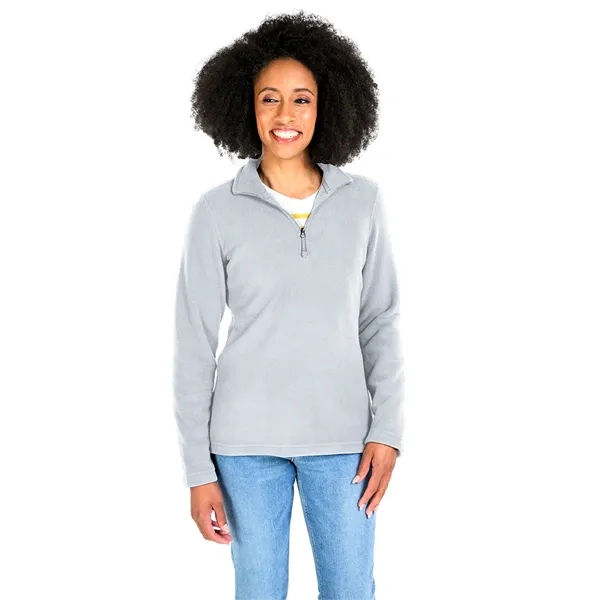 Our Women's Compass Fleece Pullover is a midweight, 100% polyester quarter-zip... from ASI 44620 Charles River Apparel