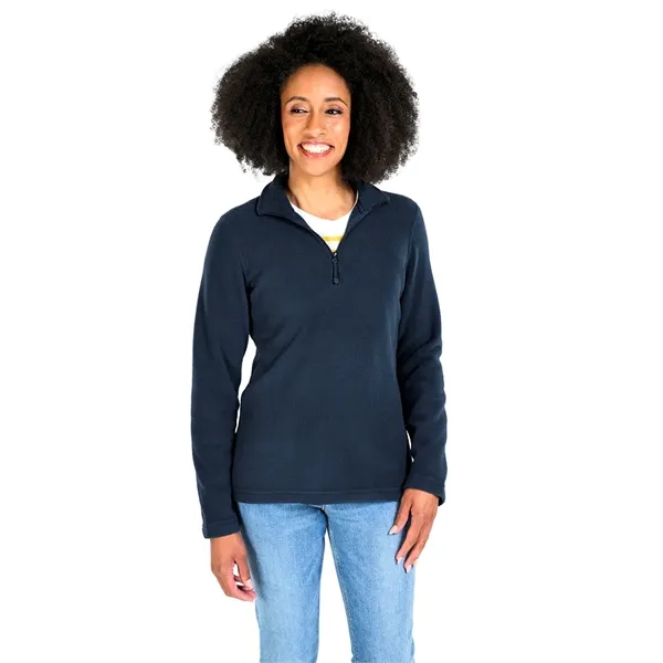 Our Women's Compass Fleece Pullover is a midweight, 100% polyester quarter-zip... from ASI 44620 Charles River Apparel