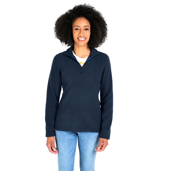 Our Women's Compass Fleece Pullover is a midweight, 100% polyester quarter-zip... from ASI 44620 Charles River Apparel