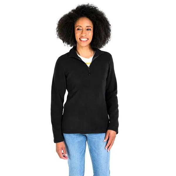 Our Women's Compass Fleece Pullover is a midweight, 100% polyester quarter-zip... from ASI 44620 Charles River Apparel