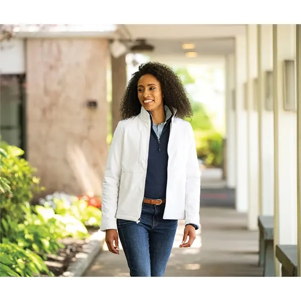 Our wind and water-resistant Women's Supreme Soft Shell Jacket has a... from ASI 44620 Charles River Apparel