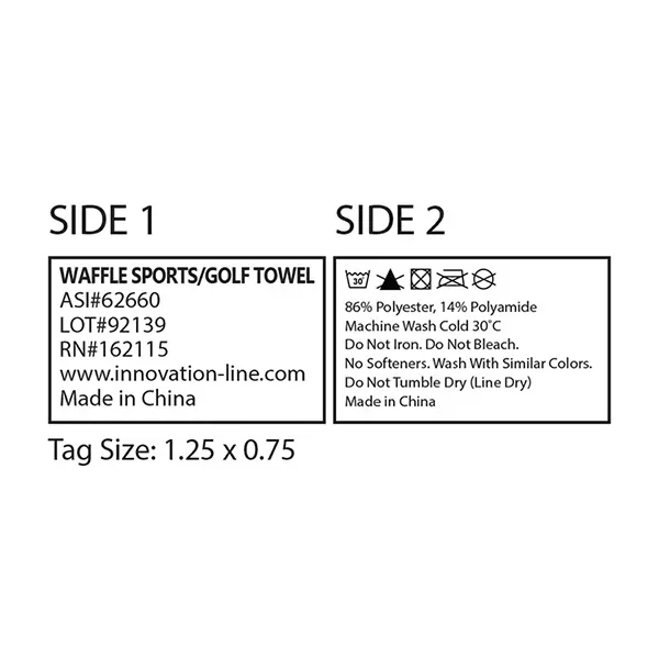 16" x 25" 320GSM polyester/polyamide sports towel with waffle weave construction... from ASI 62660 Innovation Line