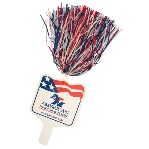 Patriotic Flag Shape Hand Fan - Screen Printed... from ASI 77280 Pepco Poms