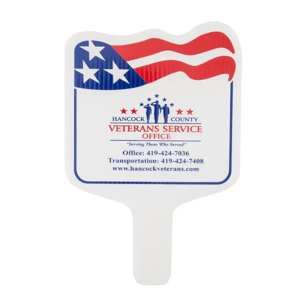 Patriotic Flag Shape Hand Fan - Screen Printed... from ASI 77280 Pepco Poms