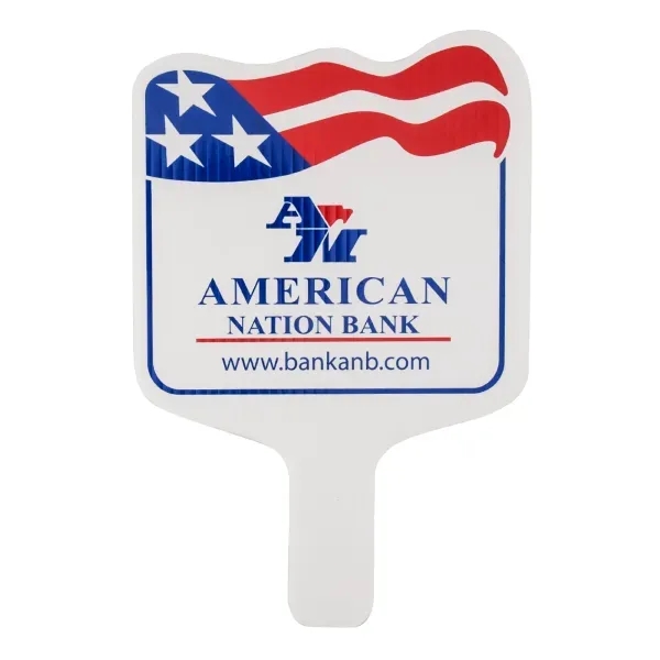 Patriotic Flag Shape Hand Fan - Screen Printed... from ASI 77280 Pepco Poms
