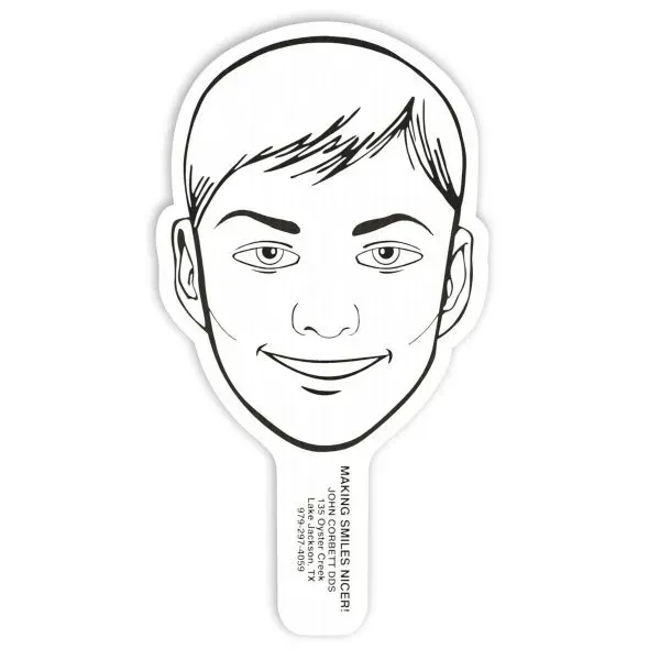 Shaped Hand Fan... from ASI 77280 Pepco Poms