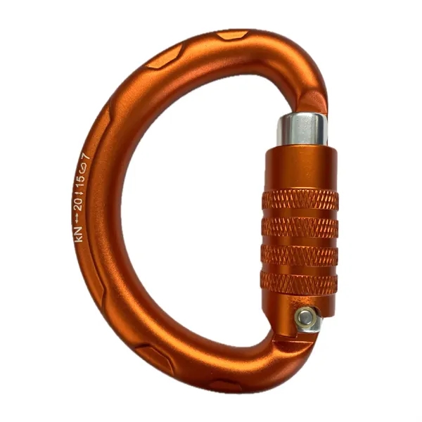 D Ring style triple gate aluminum carabiner plus laser engraving on... from ASI 37218 Athena Promo (tm)