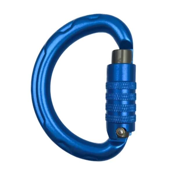 D Ring style triple gate aluminum carabiner plus laser engraving on... from ASI 37218 Athena Promo (tm)