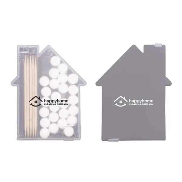 1/4" x 2 3/8" x 3" house-shaped box with 30 sugar... from ASI 63549 Jornik Manufacturing Corp / Jornik