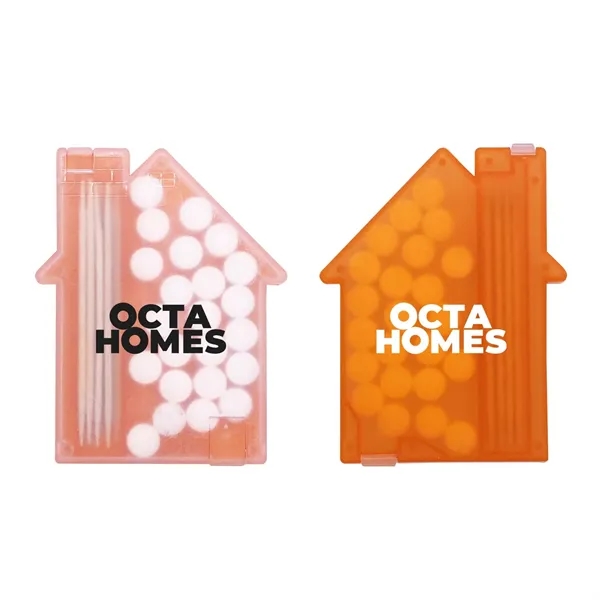 1/4" x 2 3/8" x 3" house-shaped box with 30 sugar... from ASI 63549 Jornik Manufacturing Corp / Jornik