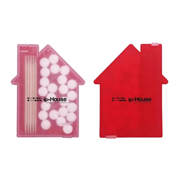 1/4" x 2 3/8" x 3" house-shaped box with 30 sugar... from ASI 63549 Jornik Manufacturing Corp / Jornik