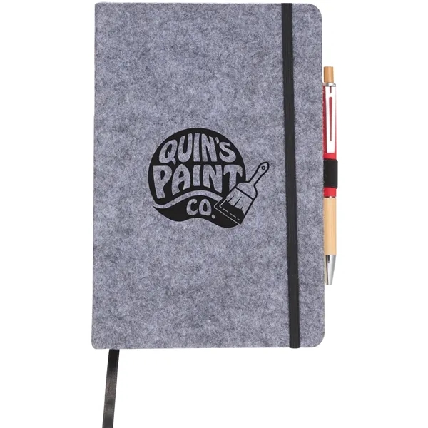 The Goods 8" x 5.5" Recycled Felt Bound Notebook... from ASI 66887 PCNA / Bullet