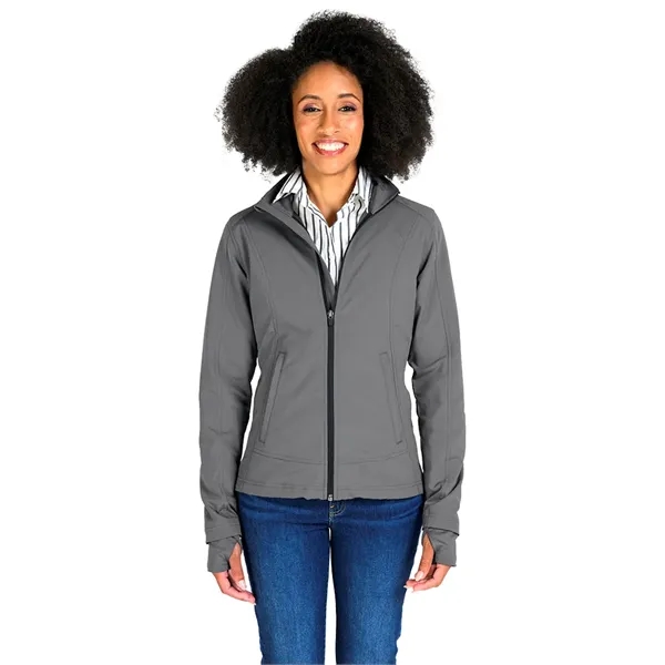 Women's single-layer soft shell jacket with princess seams.... from ASI 44620 Charles River Apparel