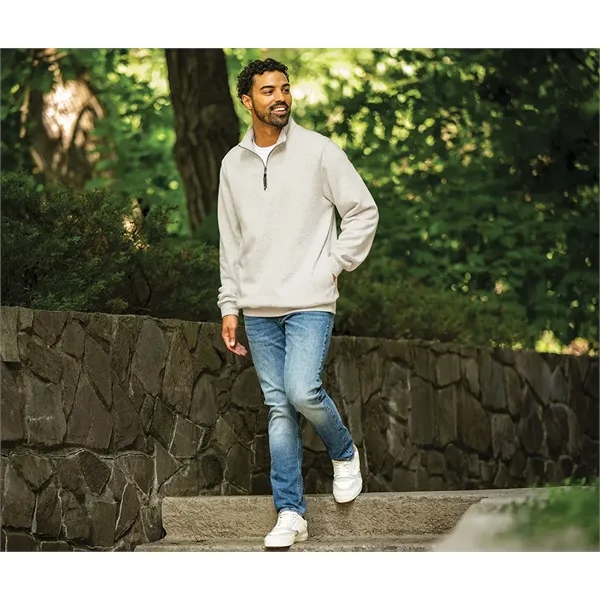 Quarter zip sweatshirt with side pockets and relaxed fit.... from ASI 44620 Charles River Apparel