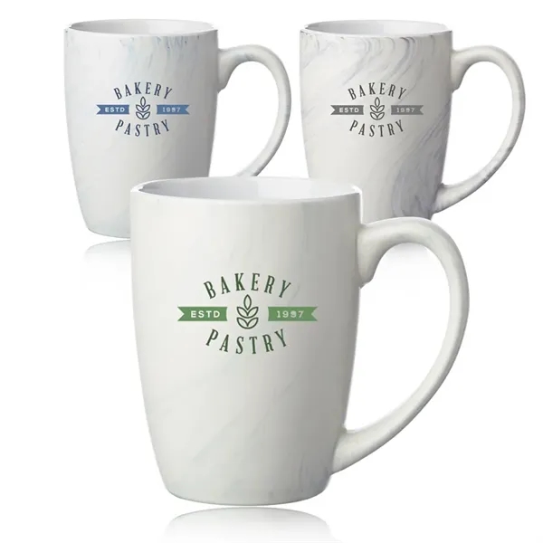 10 oz. ceramic mugs with a marble glaze finish and smooth... from ASI 39552 BEL Promo