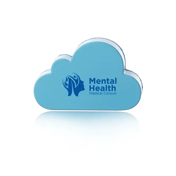 3.15" x 2.05" cloud shaped stress ball made of PU foam.... from ASI 39552 BEL Promo