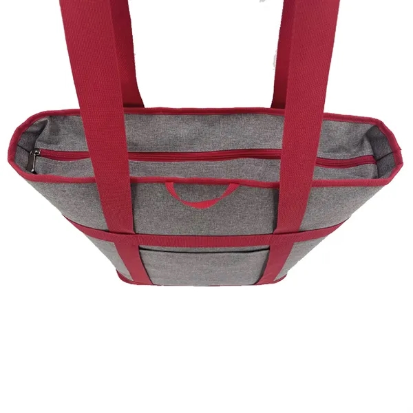 Large cooler tote. Hot/cold lining with zipper closure. Open front pocket.... from ASI 30112 ACE Products / Ace Line