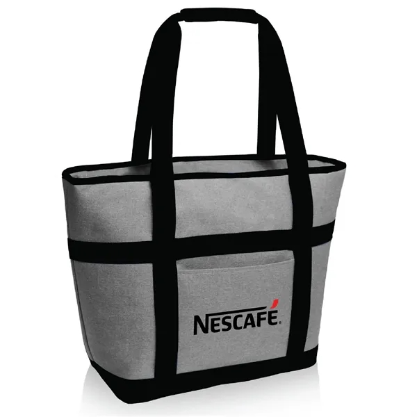 Large cooler tote. Hot/cold lining with zipper closure. Open front pocket.... from ASI 30112 ACE Products / Ace Line