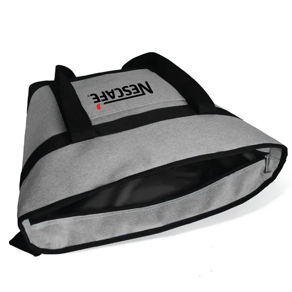 Large cooler tote. Hot/cold lining with zipper closure. Open front pocket.... from ASI 30112 ACE Products / Ace Line
