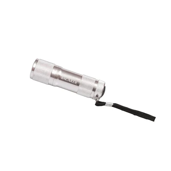 Metal flashlight with nine bright white LED bulbs and a 3"... from ASI 90859 Tempo Industries Inc / Tempoline