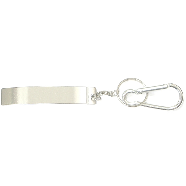 Jumbo size plain bottle opener with key chain and carabineer.... from ASI 74585 Nu Promo International / Nu Promo Line