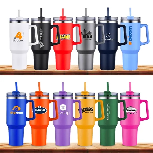 40 oz stainless steel vacuum insulated travel tumbler. Great for hot... from ASI 30112 ACE Products / Ace Line