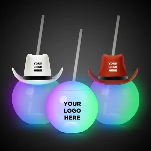 20 oz. opaque tumbler with straw and bright multicolored LED lights.... from ASI 42016 Brighter Promotions Inc