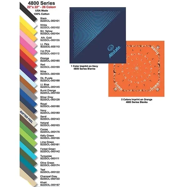 22" x 22" full size, square shaped pet bandanna made of... from ASI 44020 Bandanna Promotions By CARO-LINE / Swag-Wag Pets