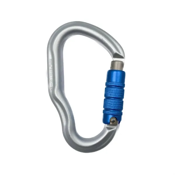 B shape triple gate aluminum carabiner plus laser engraving on 1... from ASI 37218 Athena Promo (tm)