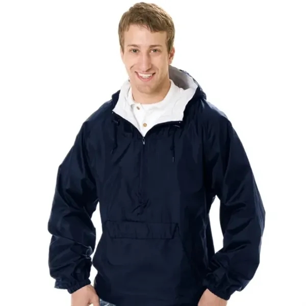 Nylon taffeta shell w/half front zipper and drawstring hood. 100% soft... from ASI 72657 Active Life Promo / Active Life Promo Active Life