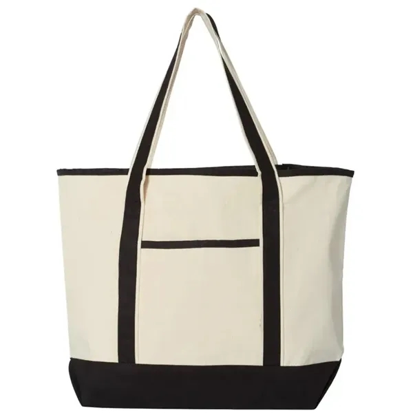 100% Cotton Heavy Canvas Large Deluxe shopping tote bag. Self Fabric... from ASI 72657 Active Life Promo / Apres Ski Active Life