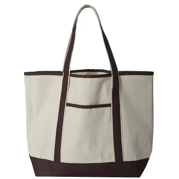 100% Cotton Heavy Canvas Large Deluxe shopping tote bag. Self Fabric... from ASI 72657 Active Life Promo / Apres Ski Active Life