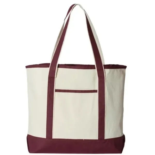 100% Cotton Heavy Canvas Large Deluxe shopping tote bag. Self Fabric... from ASI 72657 Active Life Promo / Apres Ski Active Life