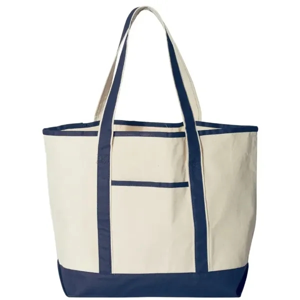 100% Cotton Heavy Canvas Large Deluxe shopping tote bag. Self Fabric... from ASI 72657 Active Life Promo / Apres Ski Active Life